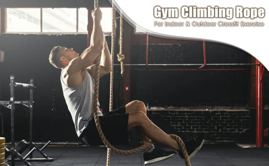 Corda de escalada de ginástica Crossfit com capacidade de 800 libras para treino de fitness